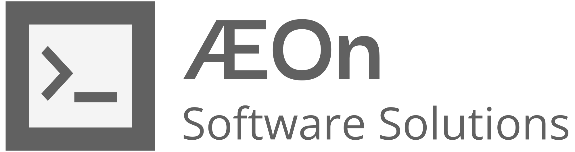 Logo ÆOn en negativo